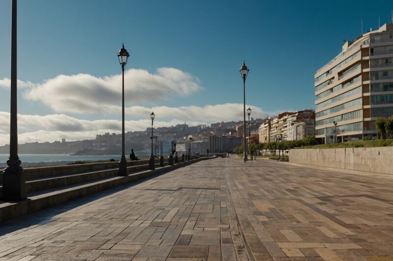 La Coruña – Torre de Hércules, Maria Pita -aukio ja Atlantin rannikko