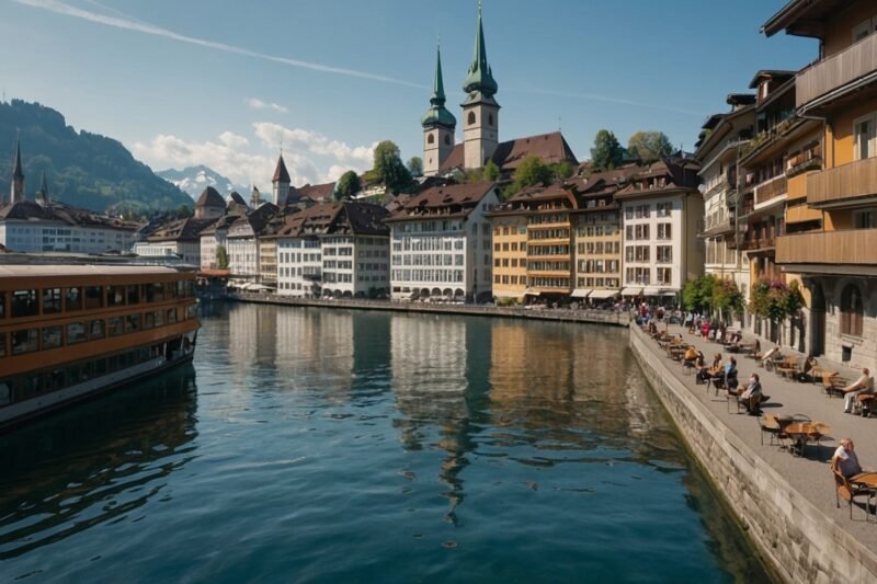 Luzern – Kapellbrücke, Pilatus-vuori ja Luzern-järvi